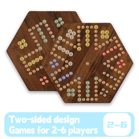 Wahartoly board back side for four players in compact setup