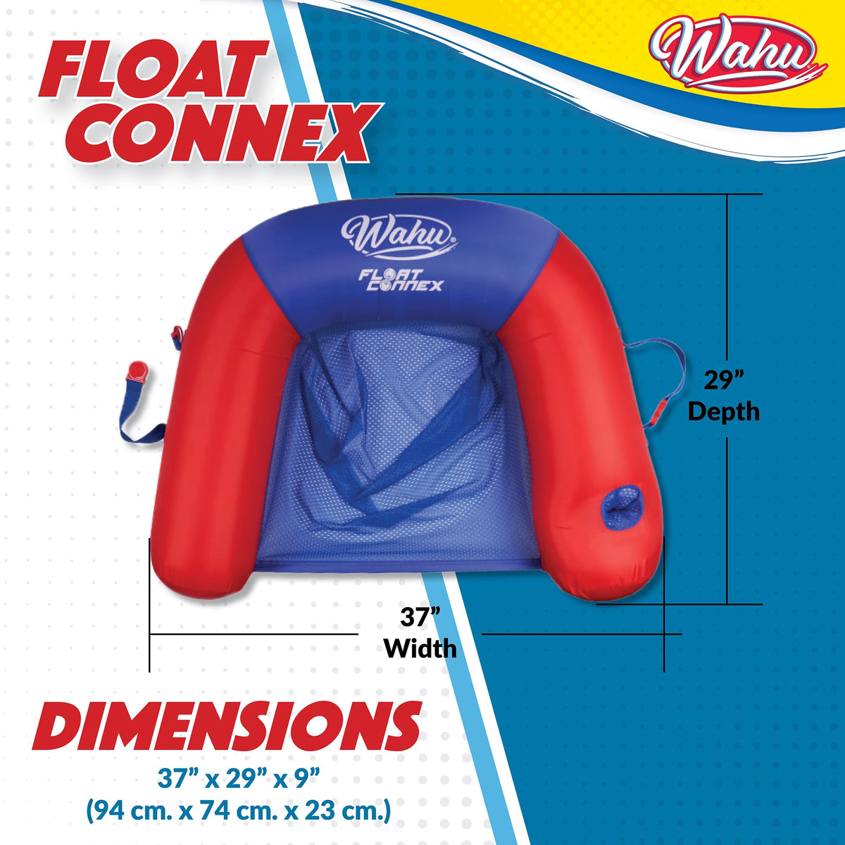 Size 37 by 29 by 9 inches makes it easy for adults and kids.