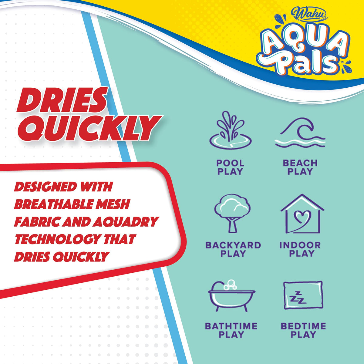 WAHU Aqua Pals Mickey Mouse plush features UV fade-resistant colors