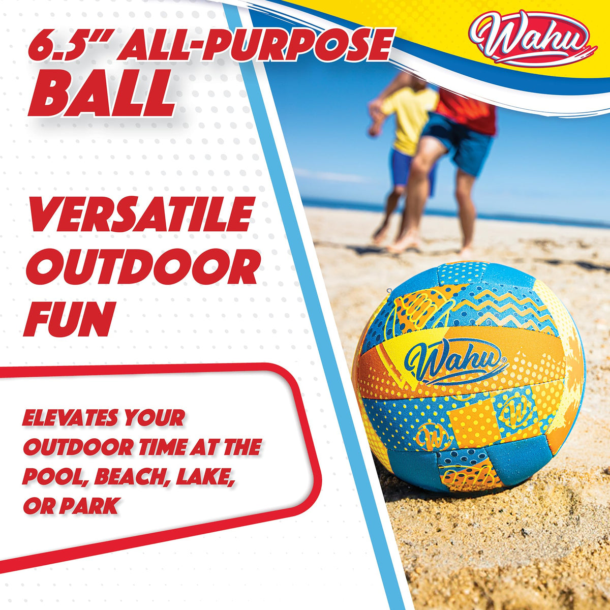 WAHU ball used for outdoor sports on lawn and park.