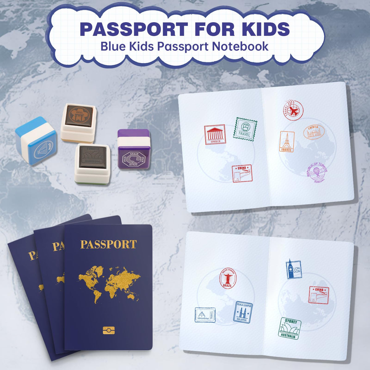 WAHXIAOSW party favor passport book enhances travel themed celebrations.