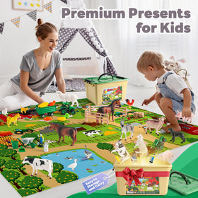 WAIIW farm playset supports early vocabulary through animal names.