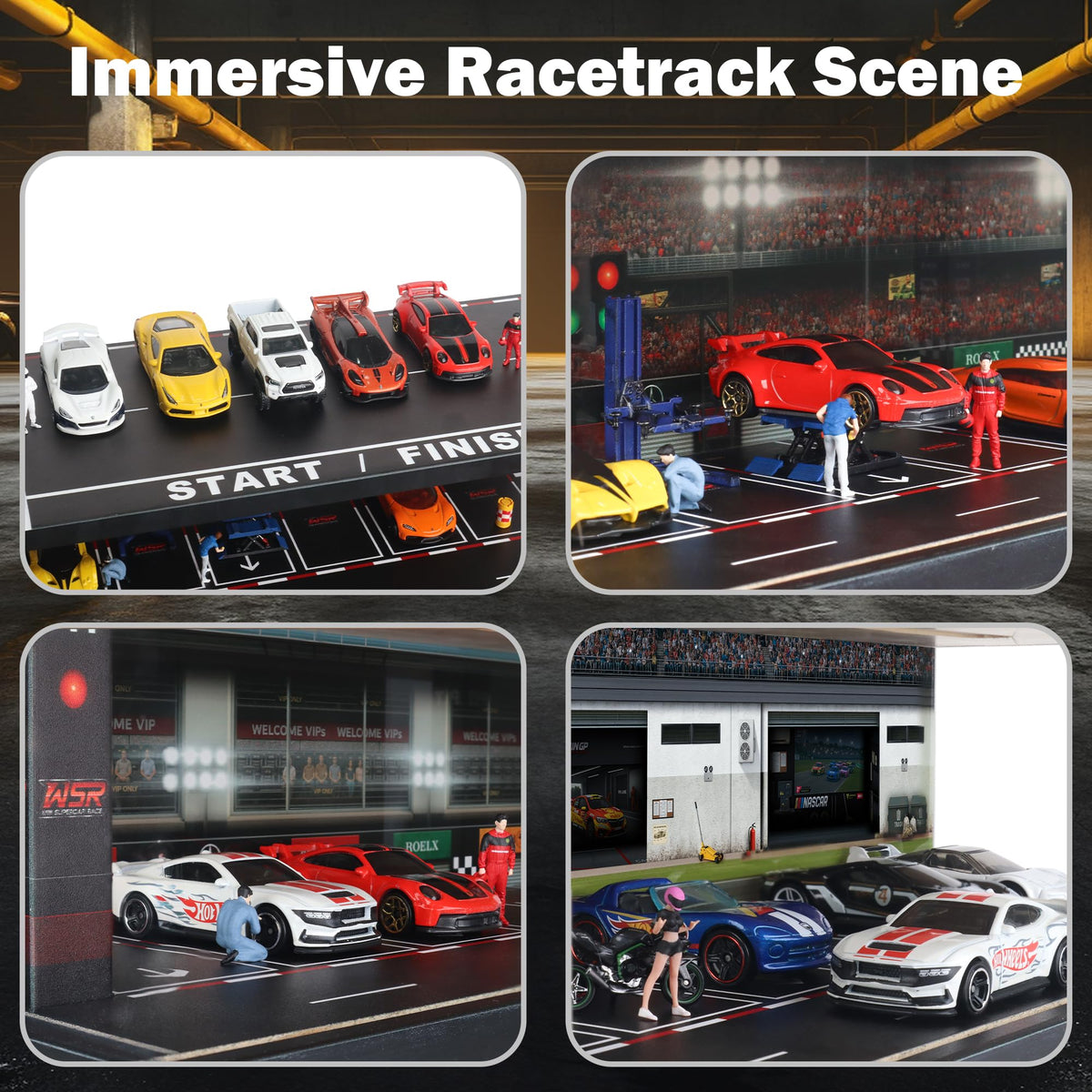 Waivvy 40-spot capacity keeps 1:64 diecasts organized and accessible.