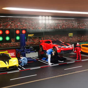 Waivvy LED-lit display shelf keeps 1:64 cars visible day or night.