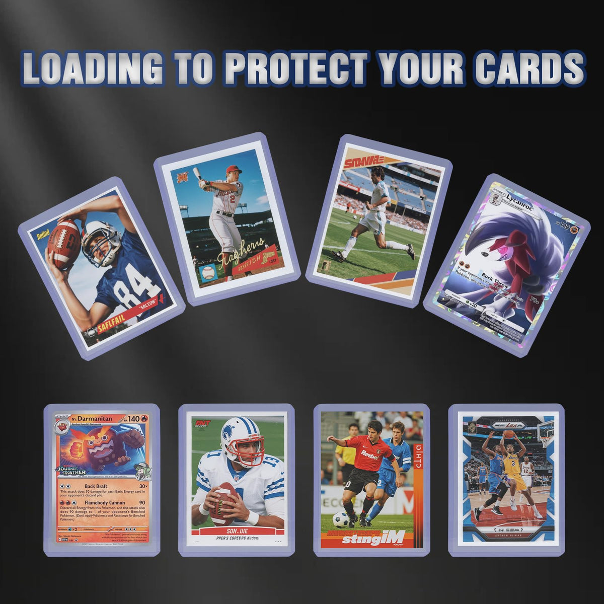 WAIZHIUA 3x4 inch sleeves fit standard MTG, sports, and trading cards.