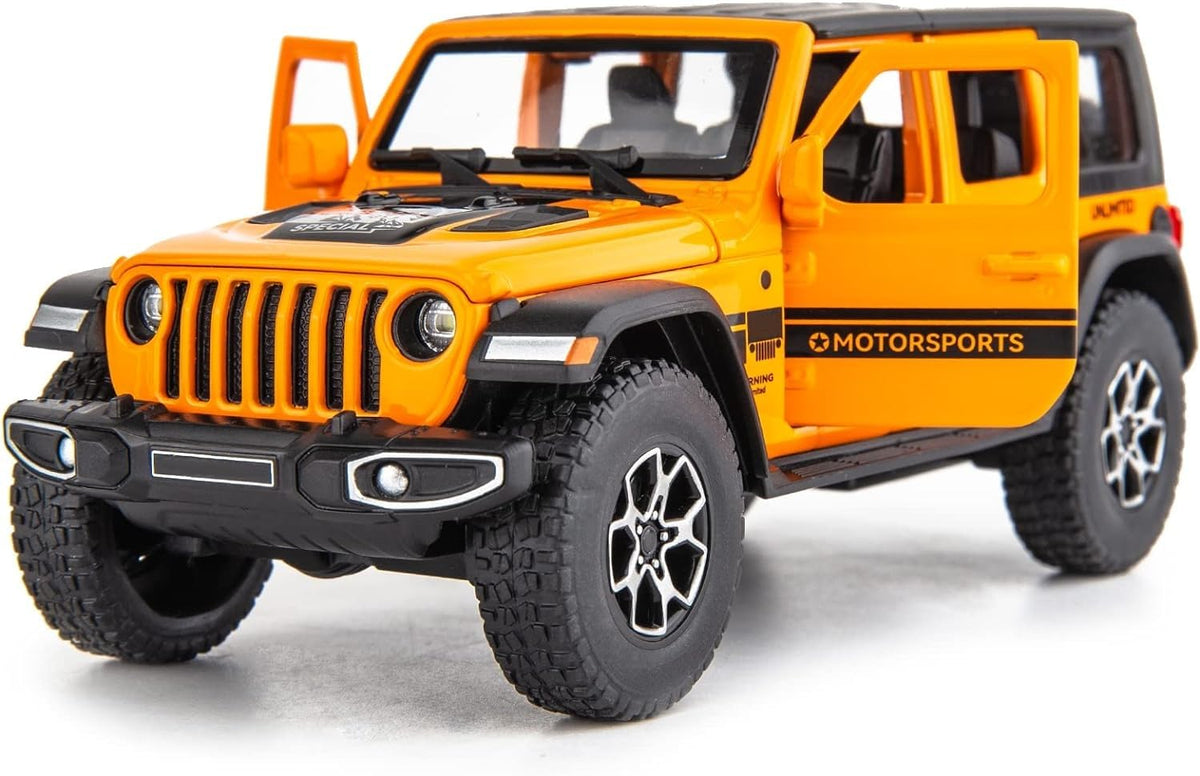 WAKAKAC Wrangler diecast front view with lights for immersive play