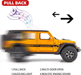Open doors and trunk showcase functional design for interactive pretend play