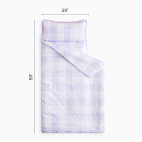 Wake In Cloud nap mat roll-up handle demonstrates portable design for daycare and travel