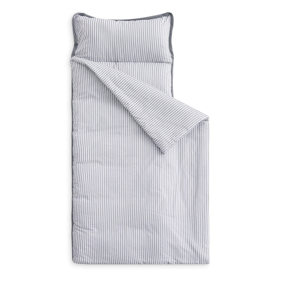 Wake In Cloud nap mat stripe design for cozy toddler rest at daycare