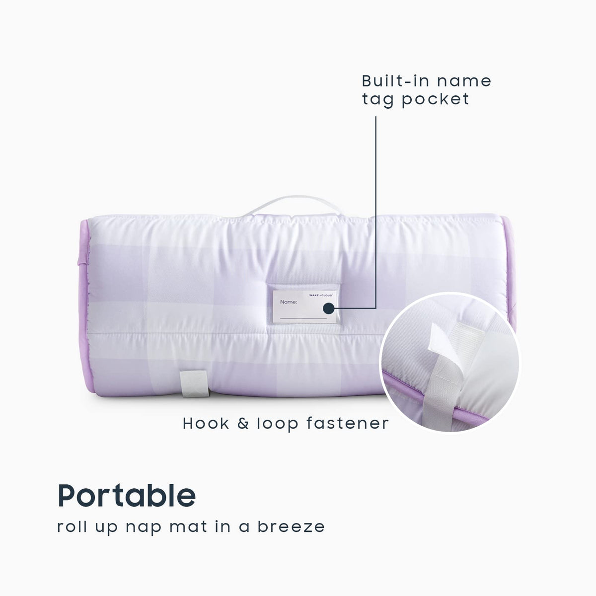 Wake In Cloud pillow removable detail highlights customizable comfort for naps