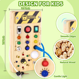 wakeInsa Travel-friendly busy board on plane keeps little travelers focused and entertained.