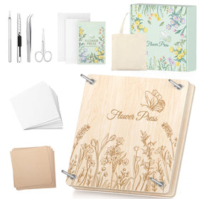 The Wakhow Flower Press Kit features a large basswood press for expansive drying sessions.
