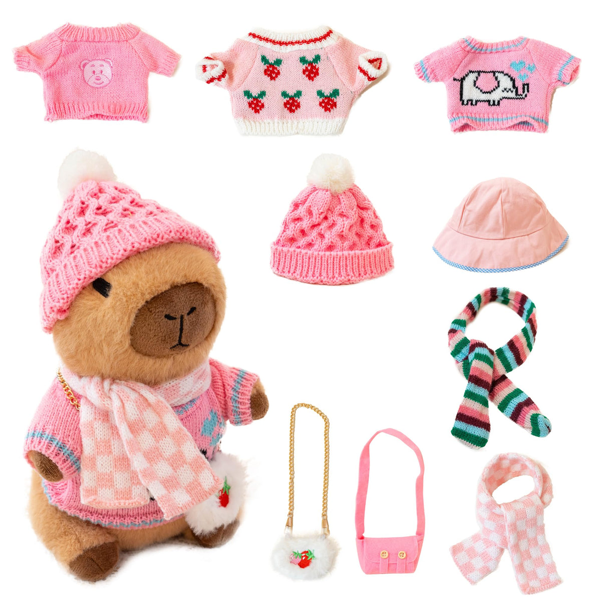 WAKSUN Capybara plush 10.2-inch cuddle buddy for kids.