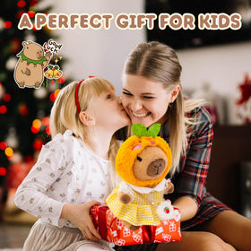 WAKSUN Capybara plush with accessories enhances storytelling outfits.