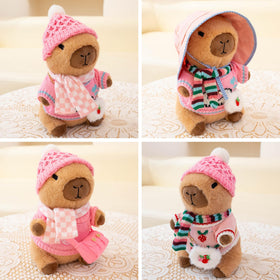 WAKSUN capybara plush dress-up with hats and bags encourages imaginative fashion.