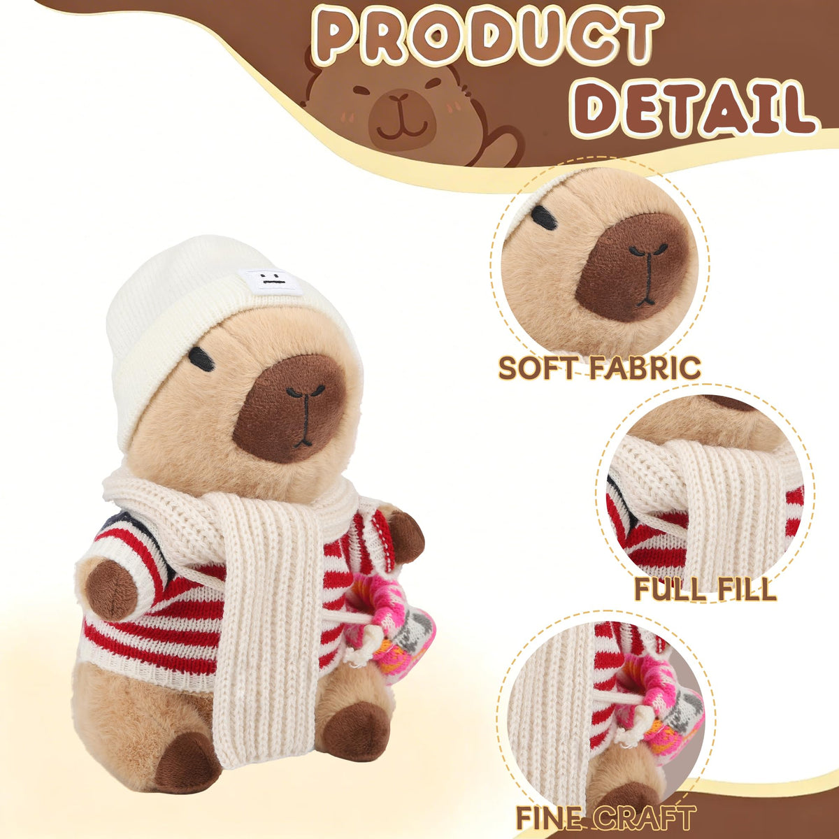 WAKSUN capybara plush gift set perfect for birthdays