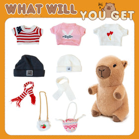 WAKSUN capybara plush for kids' dress-up and creative play