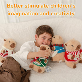 Compact travel-friendly capybara plush for on-the-go fun