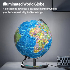 Waldauge constellation night light globe illuminates stars for bedtime exploration.