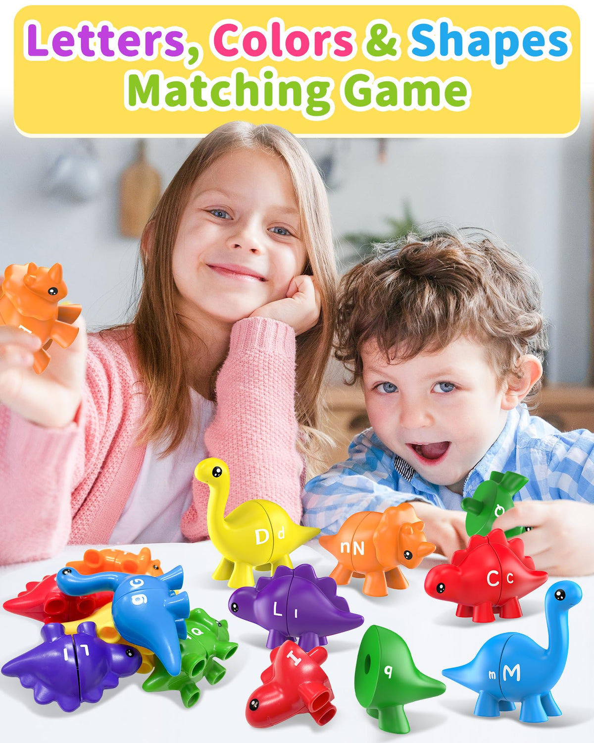 Walenty double-sided abc dinosaurs for uppercase and lowercase learning.