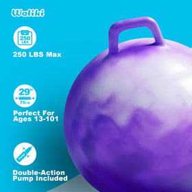 WALIKI hopper ball 29-inch purple adults use demonstrates comfortable seated bouncing