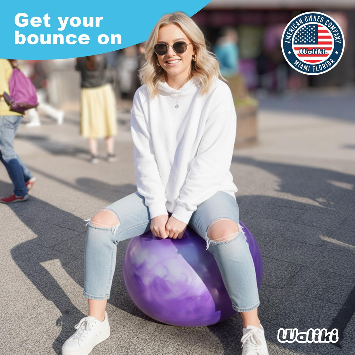 WALIKI hopper ball 29-inch purple durable materials emphasize long-lasting construction