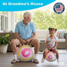 WALIKI hopper ball brings family fun to outdoor gatherings.