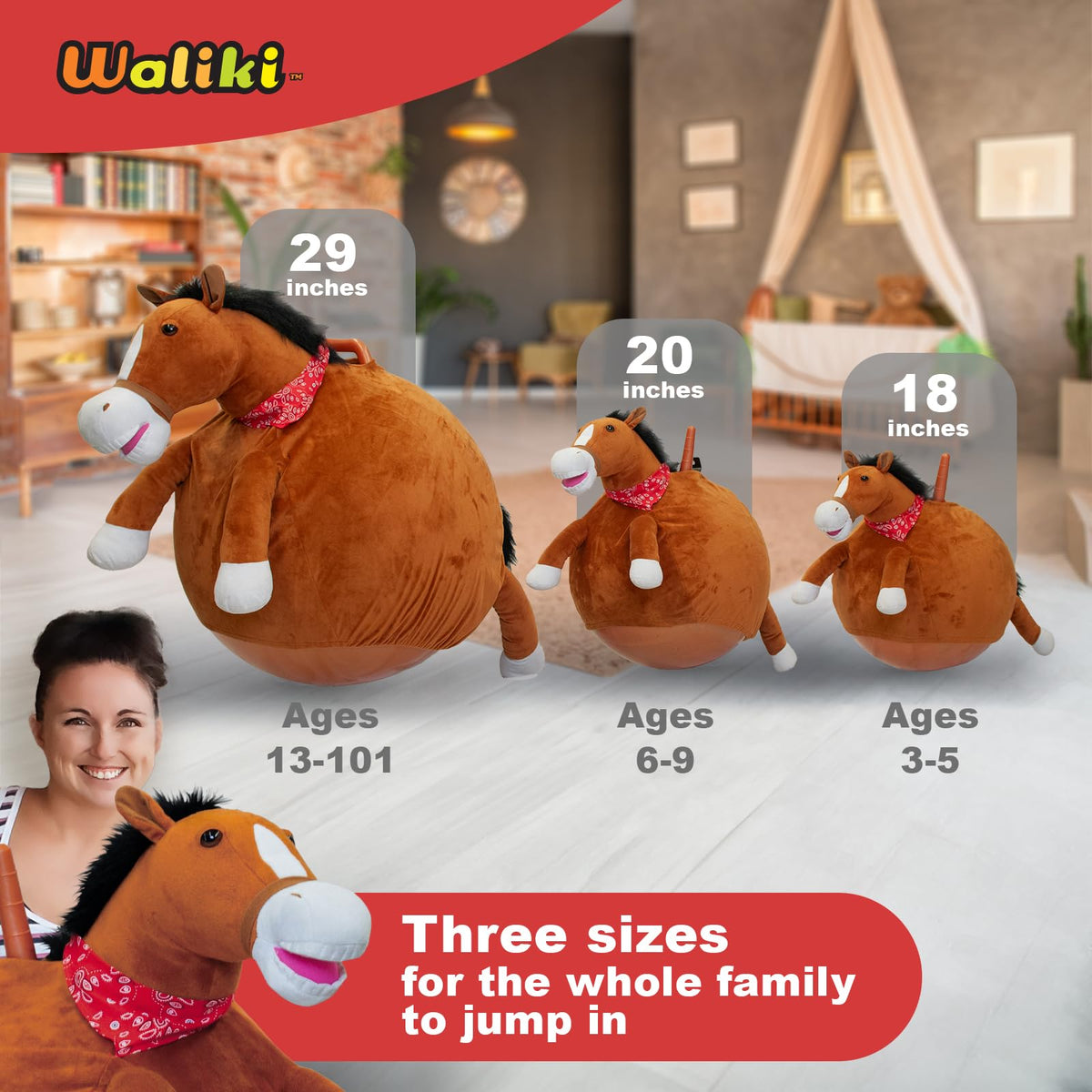 WALIKI hopper ball indoor-outdoor-use focus versatile for spaces at home or park.