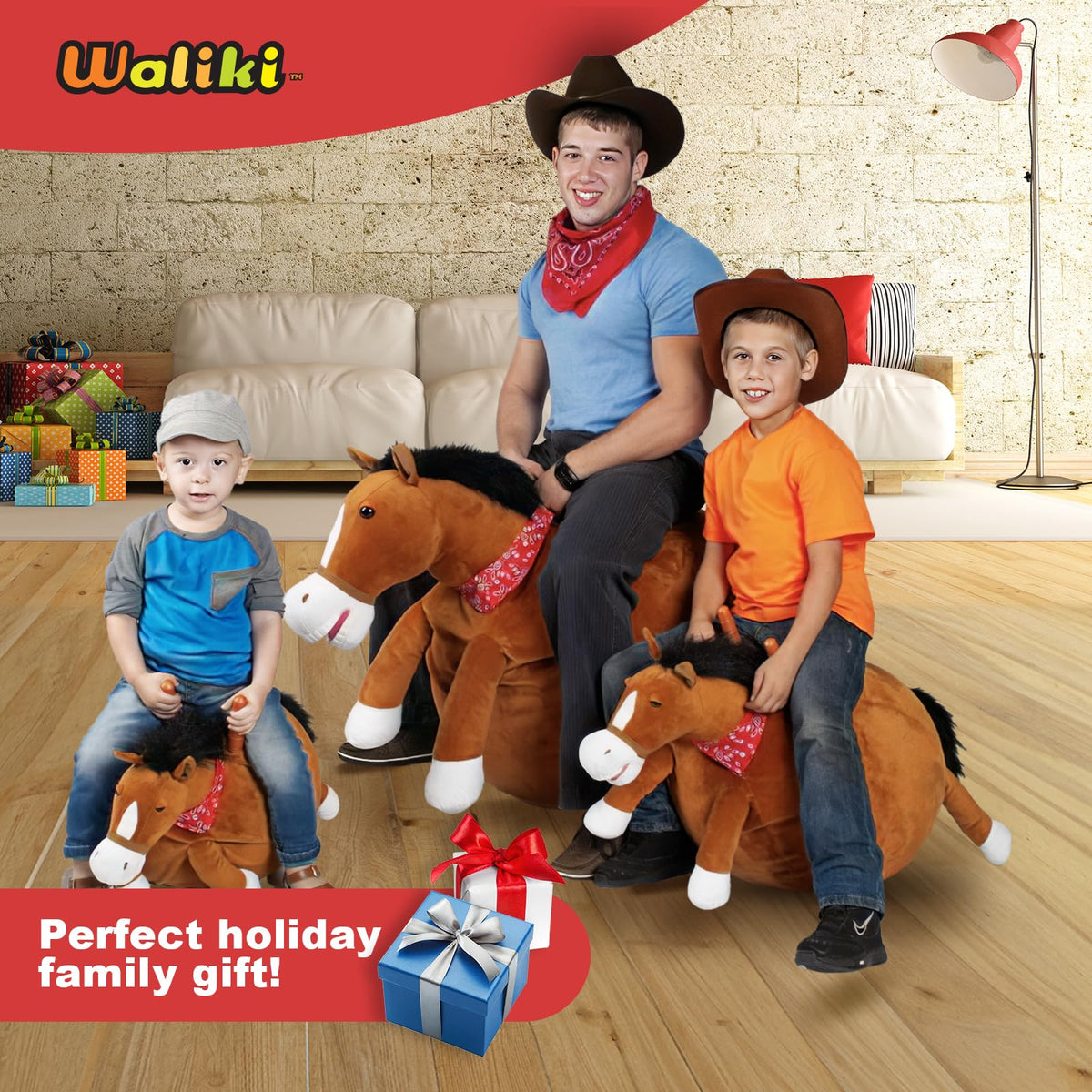 WALIKI hopper ball non-slip-surface focus stable grip during energetic bouncing.