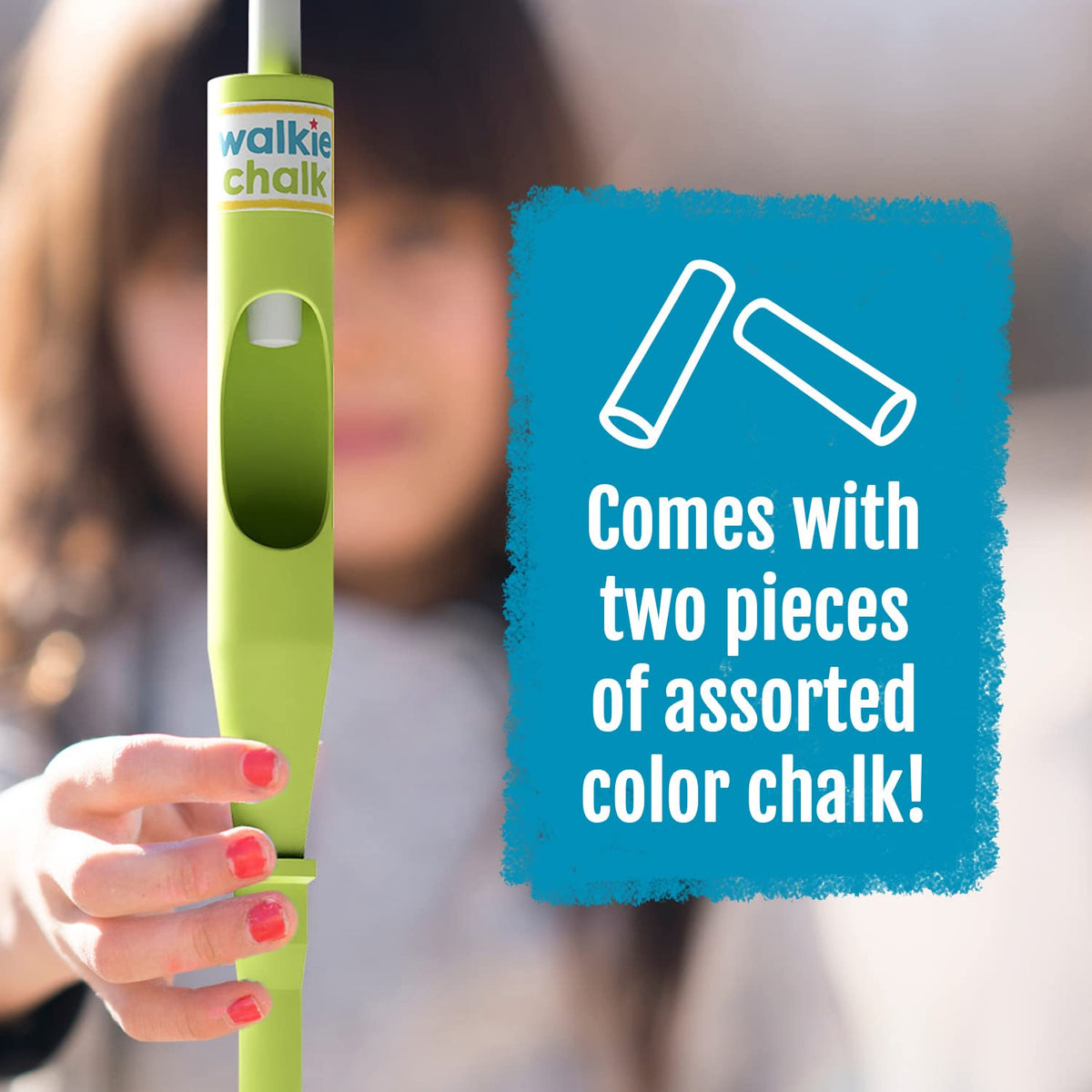 Children and adults enjoy outdoor art with Walkie Chalk set