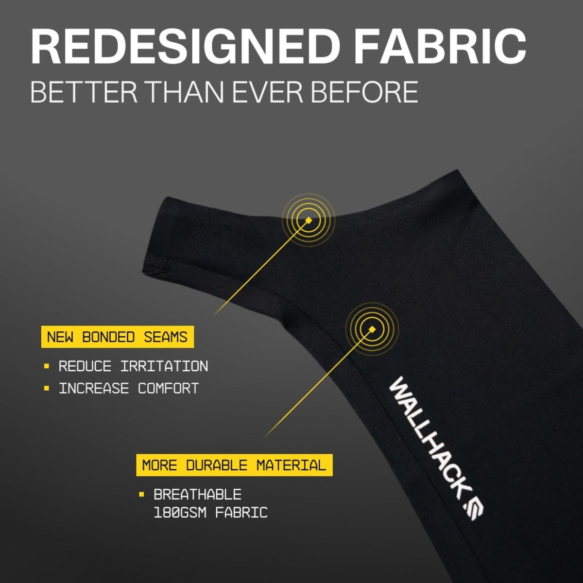 Wallhack Gaming Pro Sleeve breathable 180gsm fabric keeps you cool