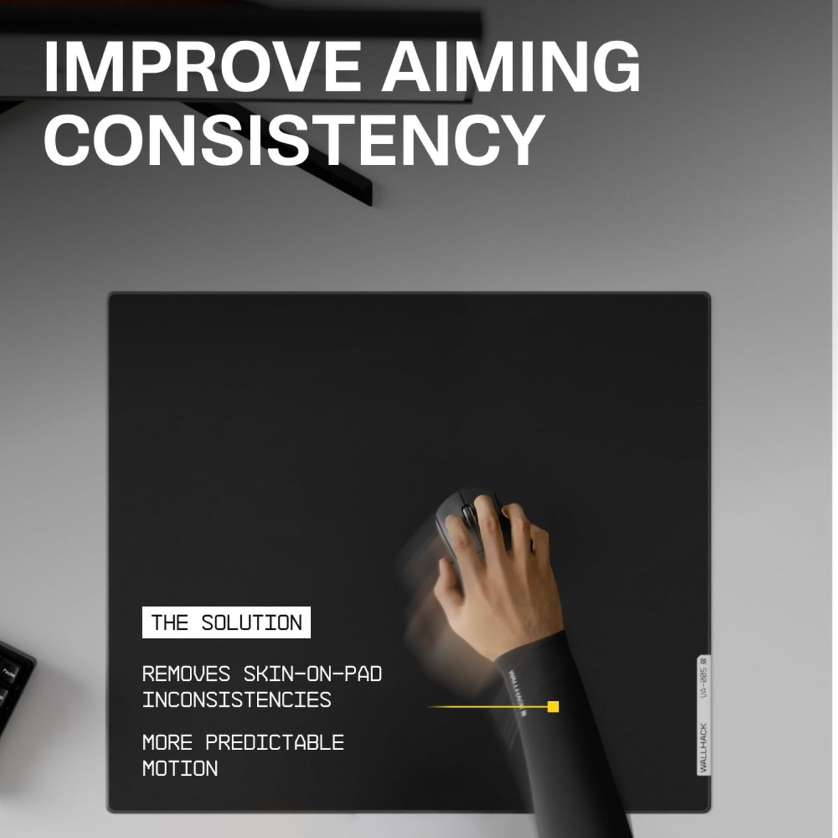 Wallhack Gaming Pro Sleeve low-friction fabric enables smoother aiming
