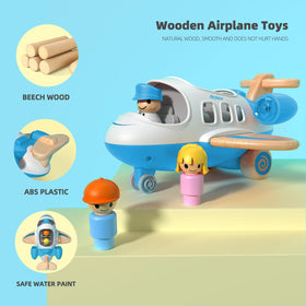 Wanborns airplane toy made of beech wood offers durable kid-friendly play