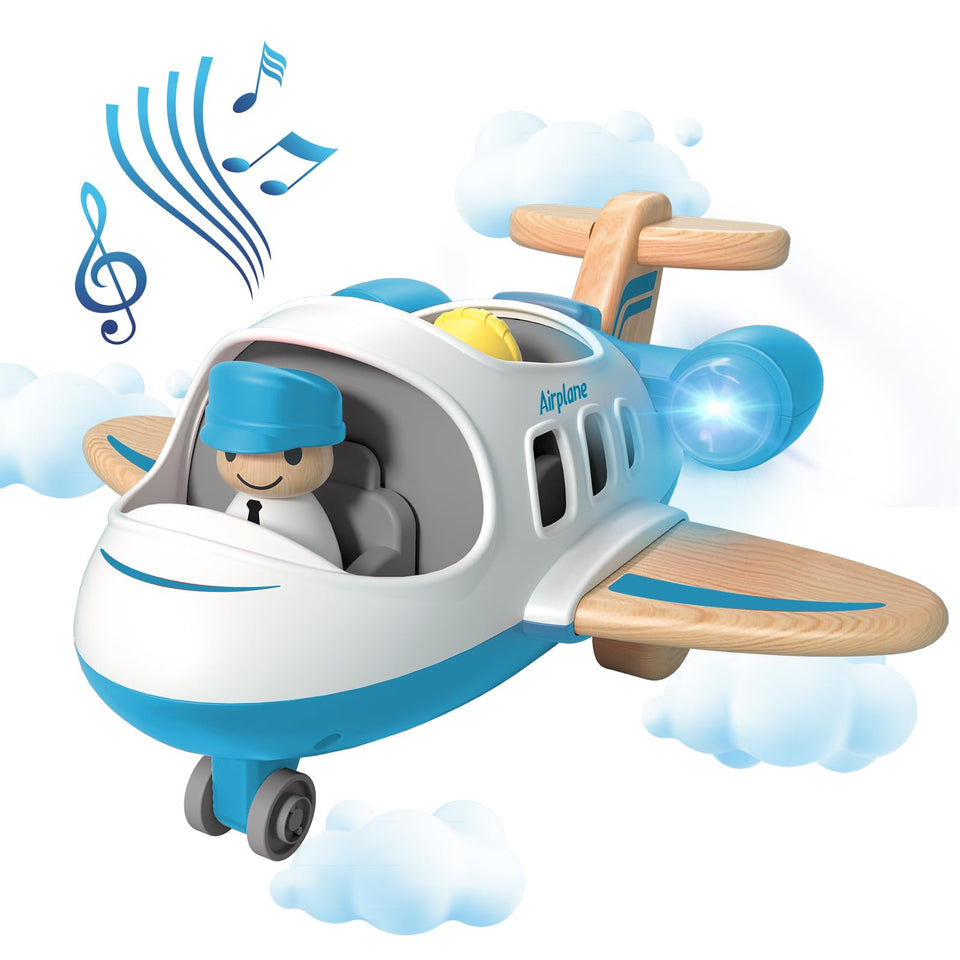 Wanborns airliner toy with tail lights and sound for engaging pretend play