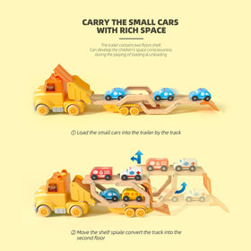 Wanborns large truck with detachable cab offers versatile pretend play.