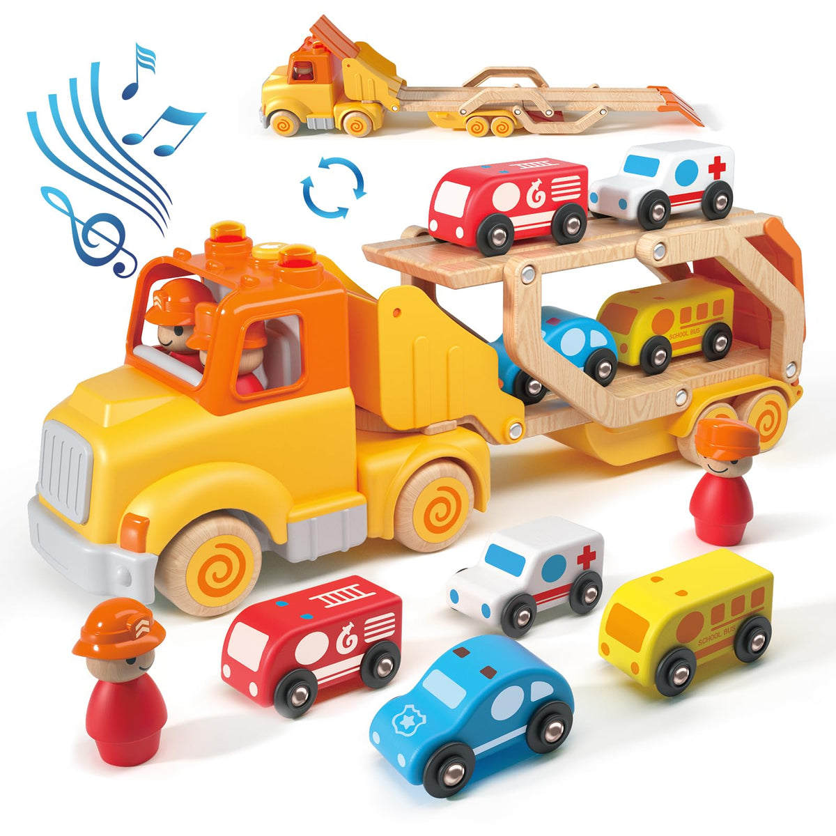 Wanborns transport trailer with 24-inch track for engaging toddler play.