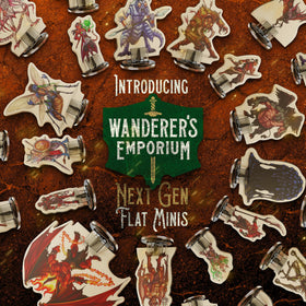 Wanderers Emporium 28-32mm scale minis, compatible with standard 1-inch grids