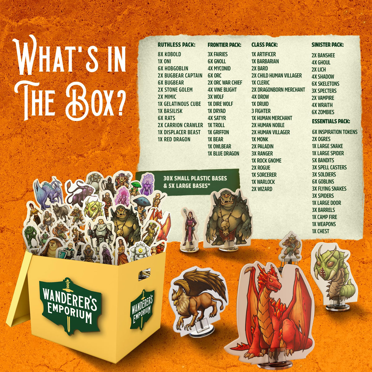 Wanderers Emporium DM Starter Pack with 183 miniatures for campaigns.