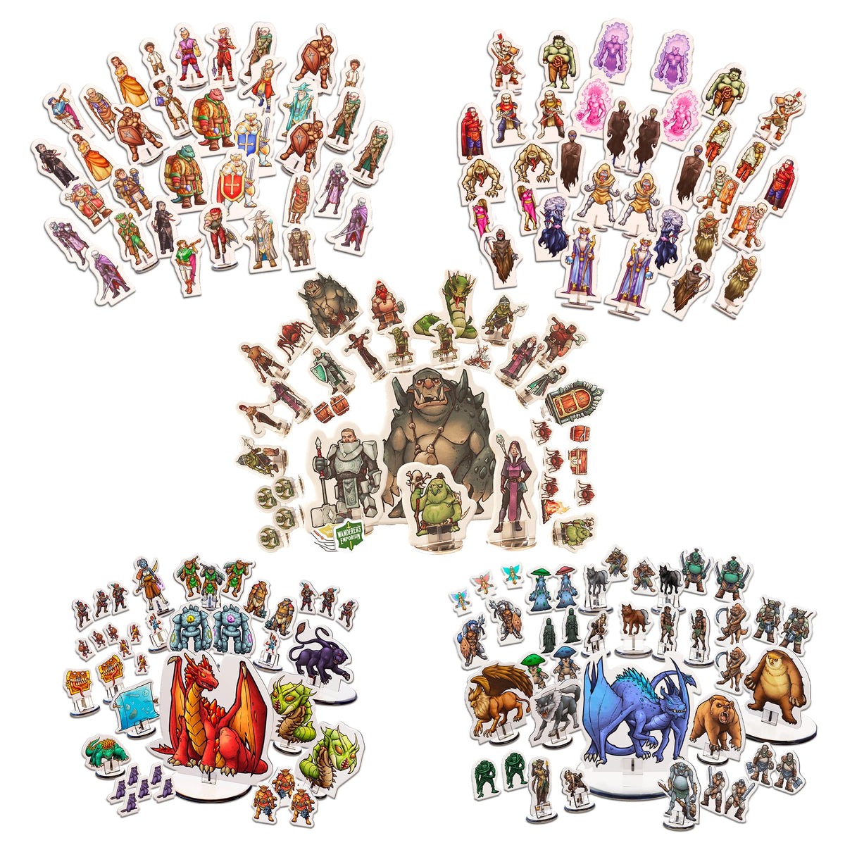 Wanderers Emporium DND miniatures 28–32mm scale for grids.