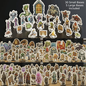 Wanderers Emporium durable cardboard bases enhance longevity and stability.