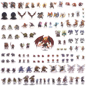 Wanderers Emporium flat minis with quick clip bases, easy on/off during setup