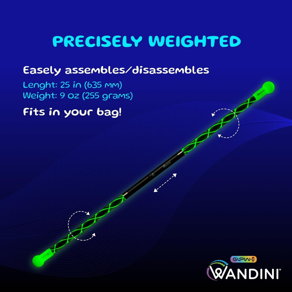 Wandini Glow.0 22-color modes for vibrant stage lighting effects.