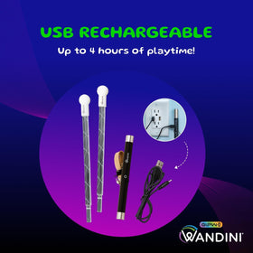Wandini Glow.0 24-inch extended length for dramatic tricks.