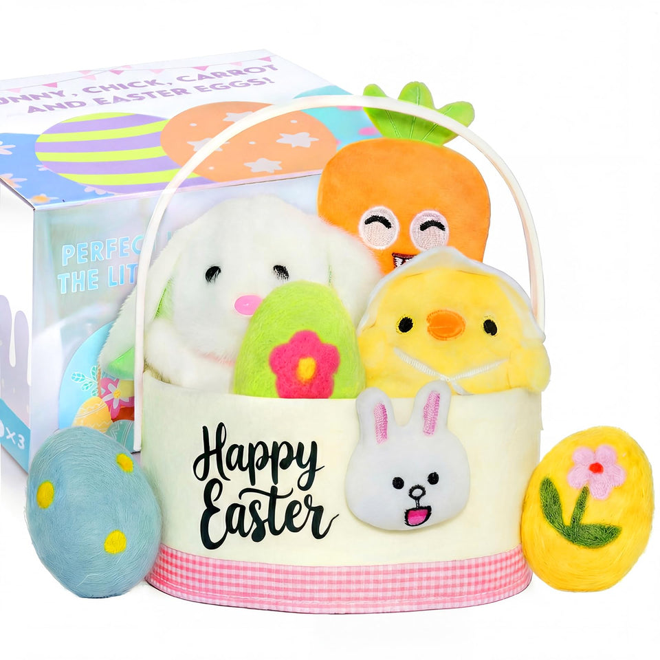 Wangchao Craft My First Easter Basket bunny plush for baby play and comfort.