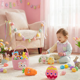 Wangchao Craft Soft Pink Cotton Rope Basket keeps toys organized