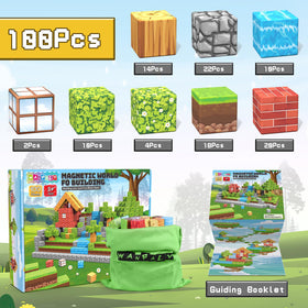 Wanplay 1-inch magnetic building blocks shown in action for portable practice.