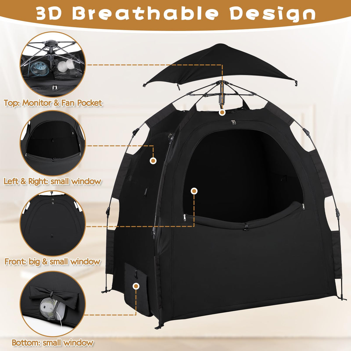 WANRU darkness maker blocks up to 95% light for cozy nap time.