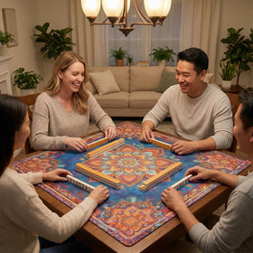 WAQUBE Mahjong Table Mat rolled packaging minimizes creases