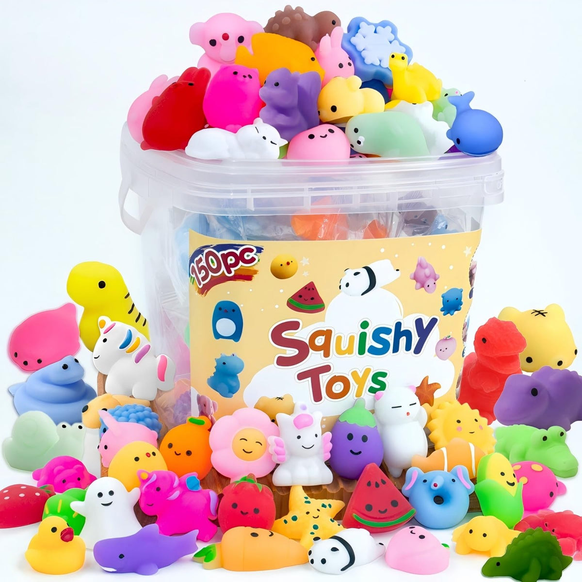 Waraoko mochis bulk 150-piece assortment for classroom rewards and sensory play.