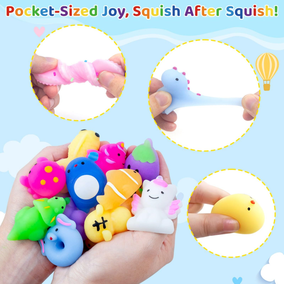 Waraoko kawaii animal squishies assortment for collection and sharing.